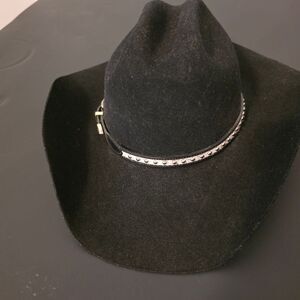 MHI Black Cowboy Hat with Silver Accents